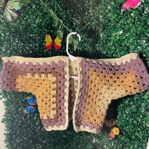 Granny Hexagon Crocheted Cardigan